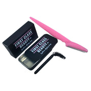 eyebrow styling soap kit with eyebrow spoolie brush and single blade razor for eyebrows 