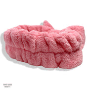 bow headband for face washing or applying makeup pink